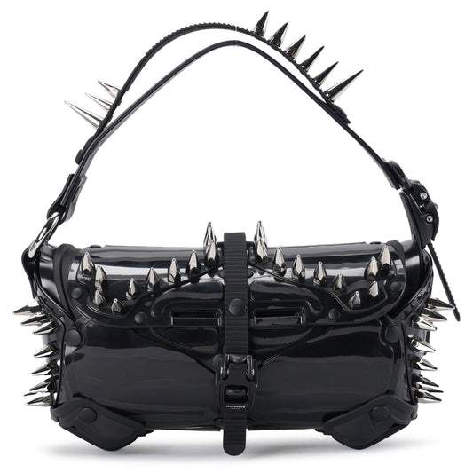 OBJECT I80_MINI STEREO/CROSS BODY BAG / BLACK SHINY_BLACK_MATT