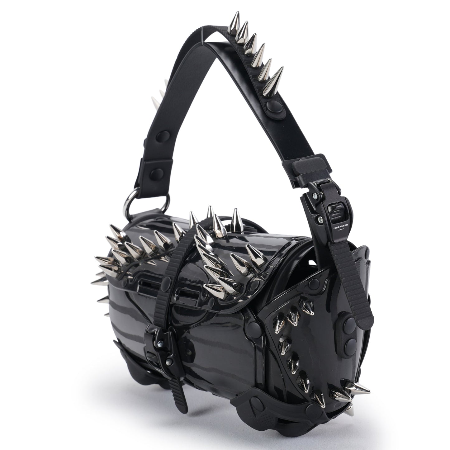 OBJECT I80_MINI STEREO/CROSS BODY BAG / BLACK SHINY_BLACK_MATT