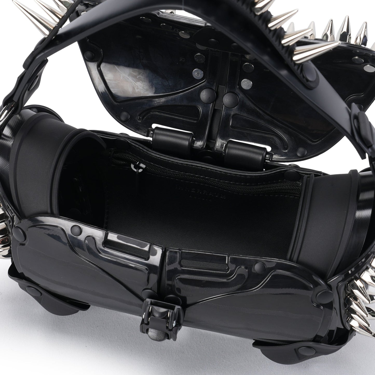 OBJECT I80_MINI STEREO/CROSS BODY BAG / BLACK SHINY_BLACK_MATT