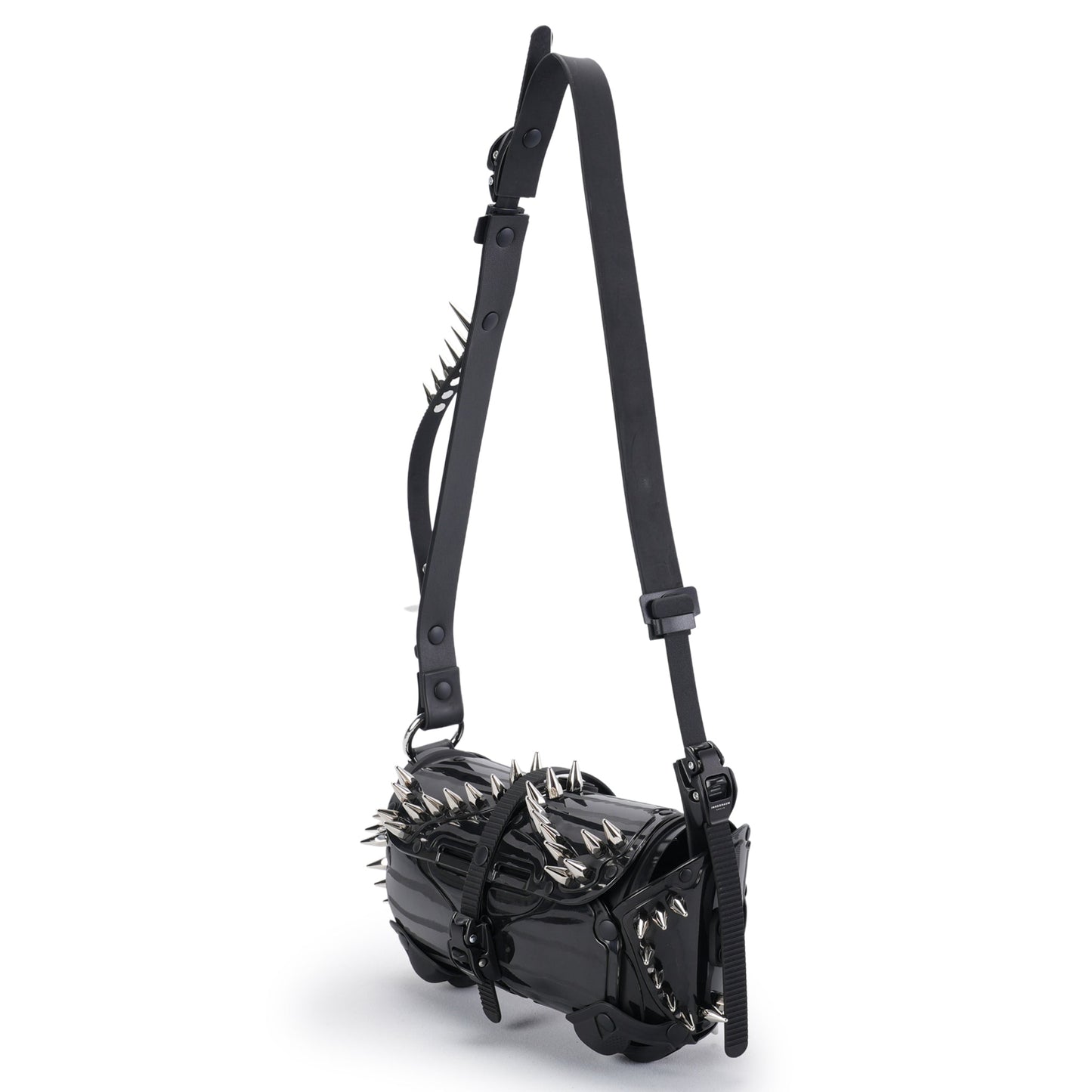 OBJECT I80_MINI STEREO/CROSS BODY BAG / BLACK SHINY_BLACK_MATT