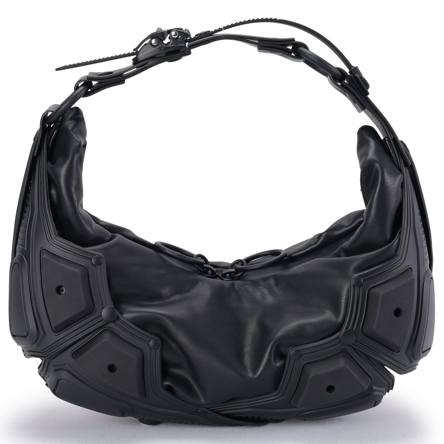 MODULE M02_SMALL HALF MOON BAG / BLACK MATT_BLACK MATT