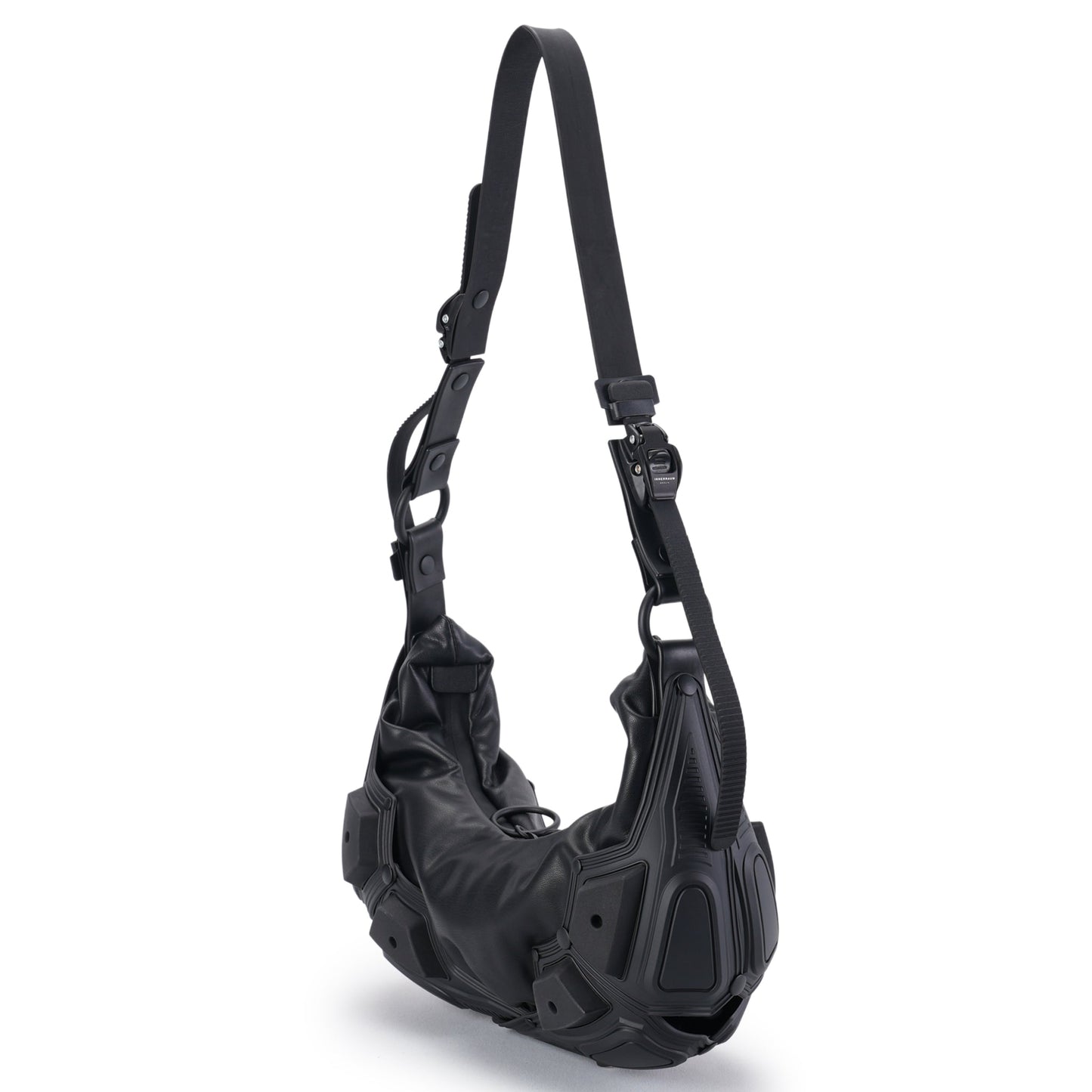 MODULE M02_SMALL HALF MOON BAG / BLACK MATT_BLACK MATT