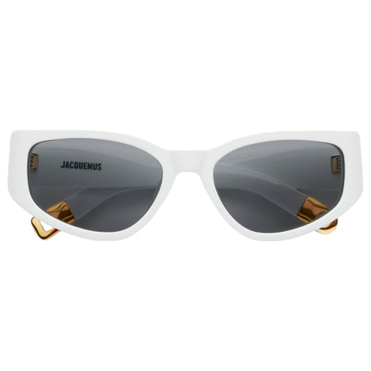 LINDA FARROW SUNGLASS / GALA WHITE/YELLOW GOLD/GREY