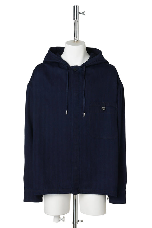 LA CHEMISE DENIM CHEVRON / 390:DARK NAVY