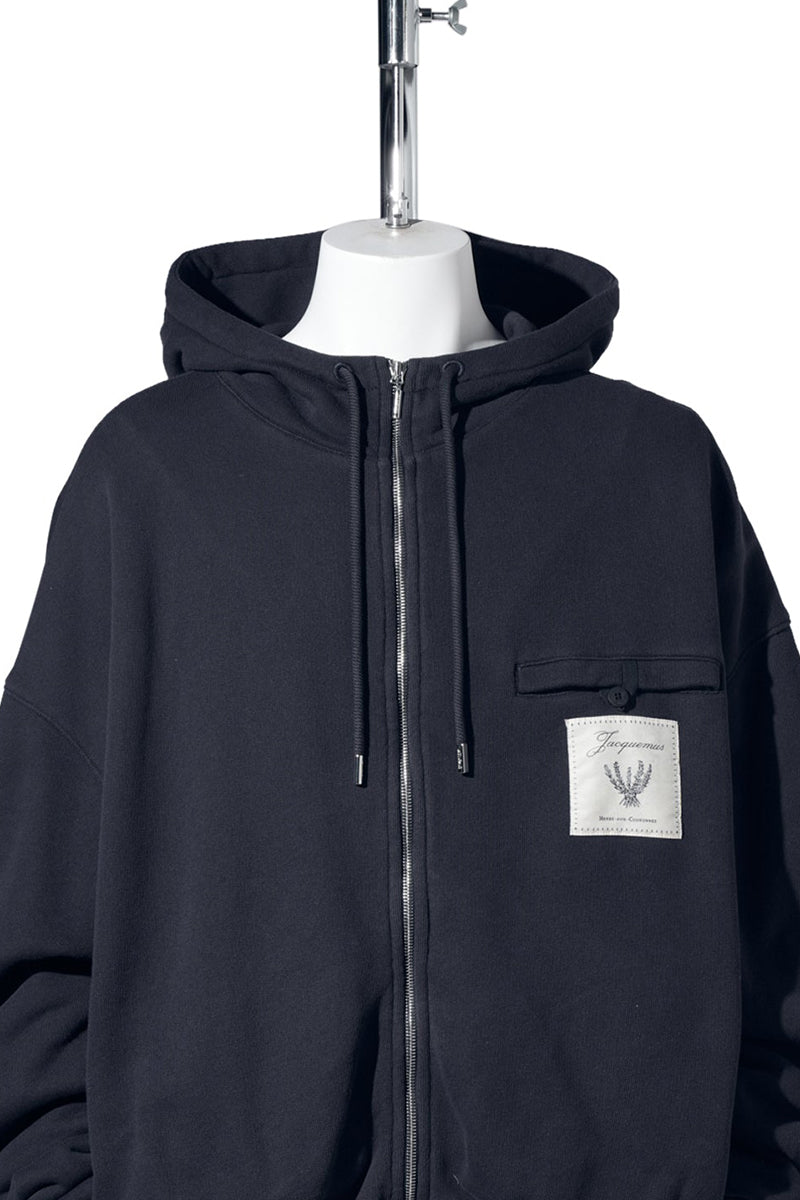 LE HOODIE TORNEO / 3EO:ROSEMARY LABEL DARK NAVY