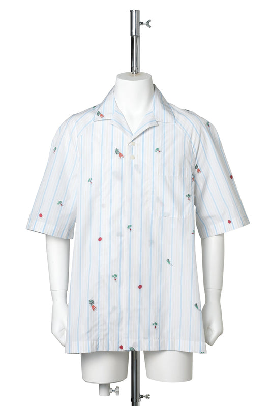 LA CHEMISE ROMARIN MC / 1MF:JACQUARD CLASSIC STRIPES