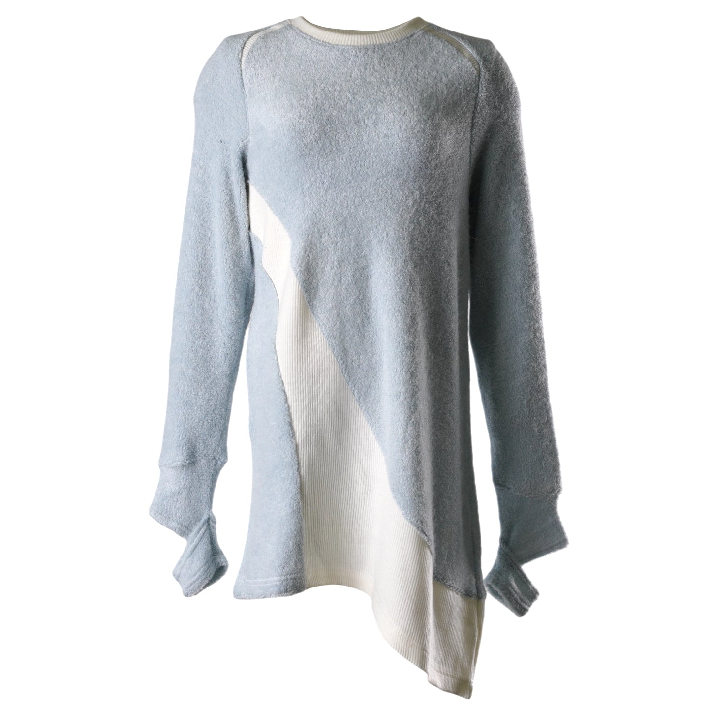 CURVED RAGLAN SWEATER / DAY SKY