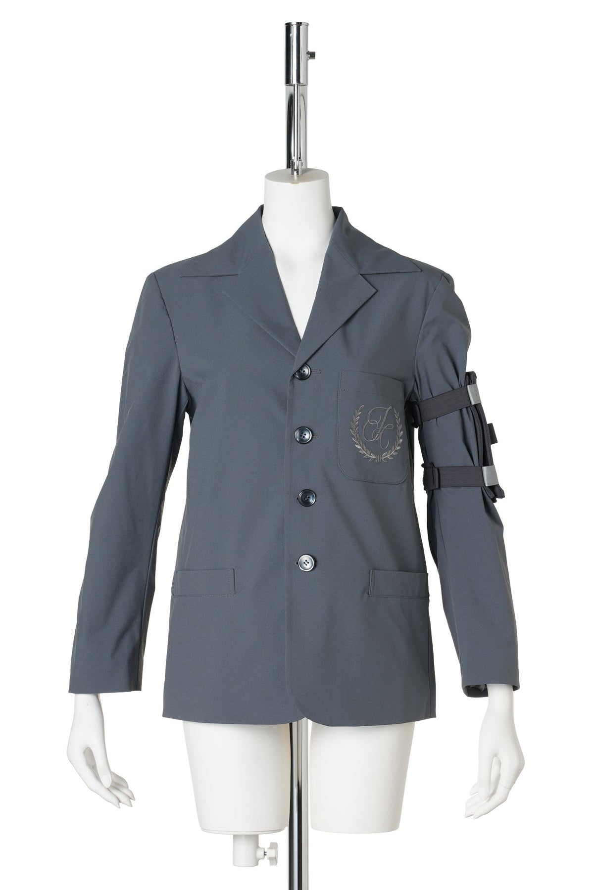 TAILORED JACKET WITH ARM POUCH / SLATE GREY