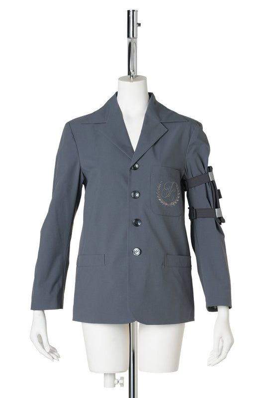TAILORED JACKET WITH ARM POUCH / SLATE GREY