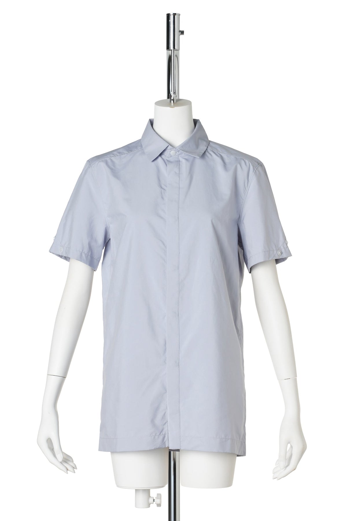 DETACHABLE SLEEVE SHIRT WITH BODY BAG / LIGHT GREY/SKY BLUE