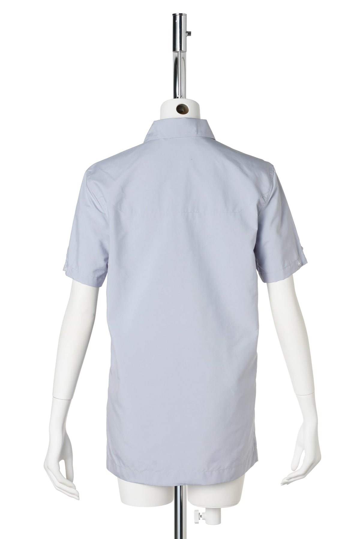 DETACHABLE SLEEVE SHIRT WITH BODY BAG / LIGHT GREY/SKY BLUE