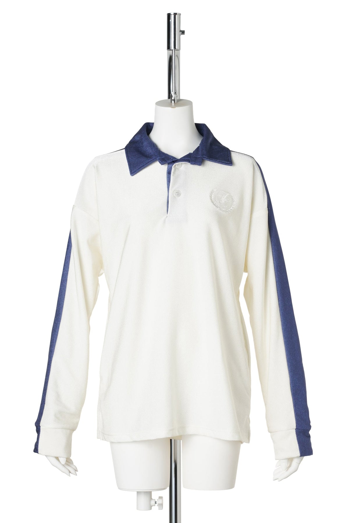 POLO SHIRT WITH BODY BAG / WHITE/ROYAL BLUE