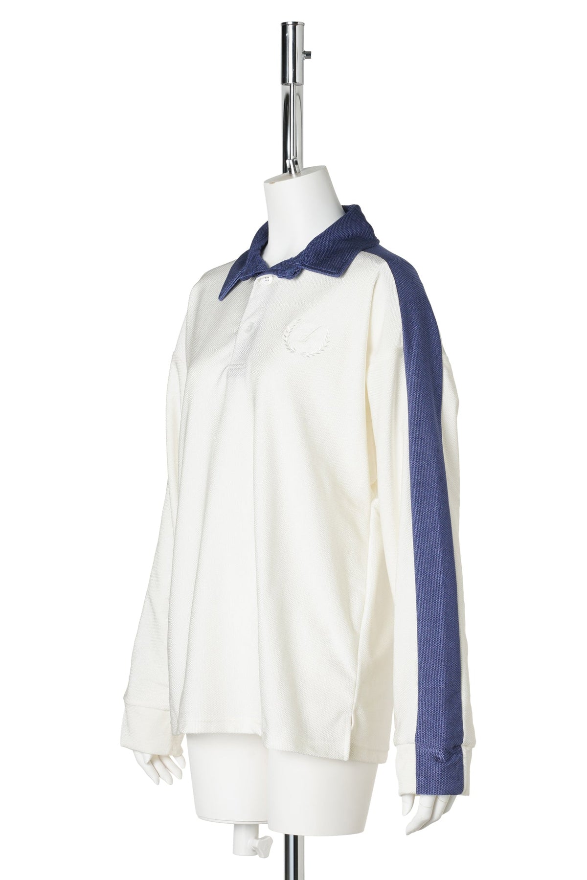 POLO SHIRT WITH BODY BAG / WHITE/ROYAL BLUE