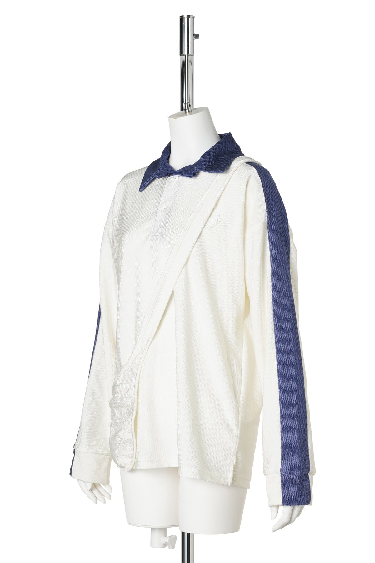 POLO SHIRT WITH BODY BAG / WHITE/ROYAL BLUE