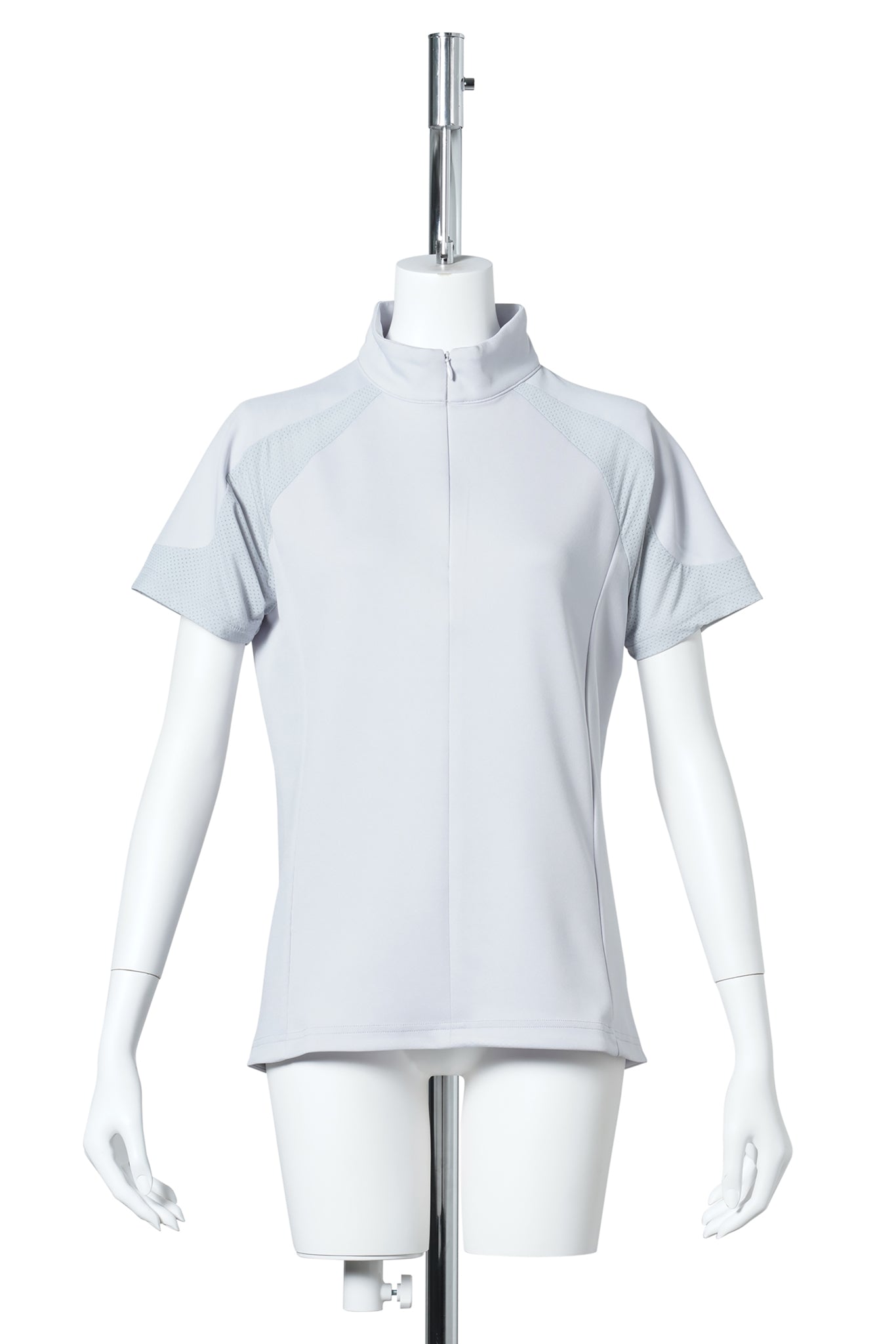 TRAINER HALF ZIP T-SHIRT / LIGHT GREY