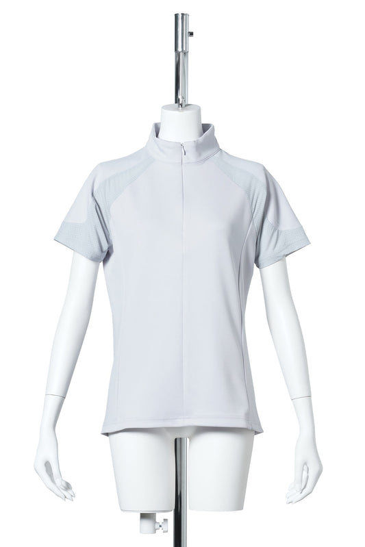 TRAINER HALF ZIP T-SHIRT / LIGHT GREY
