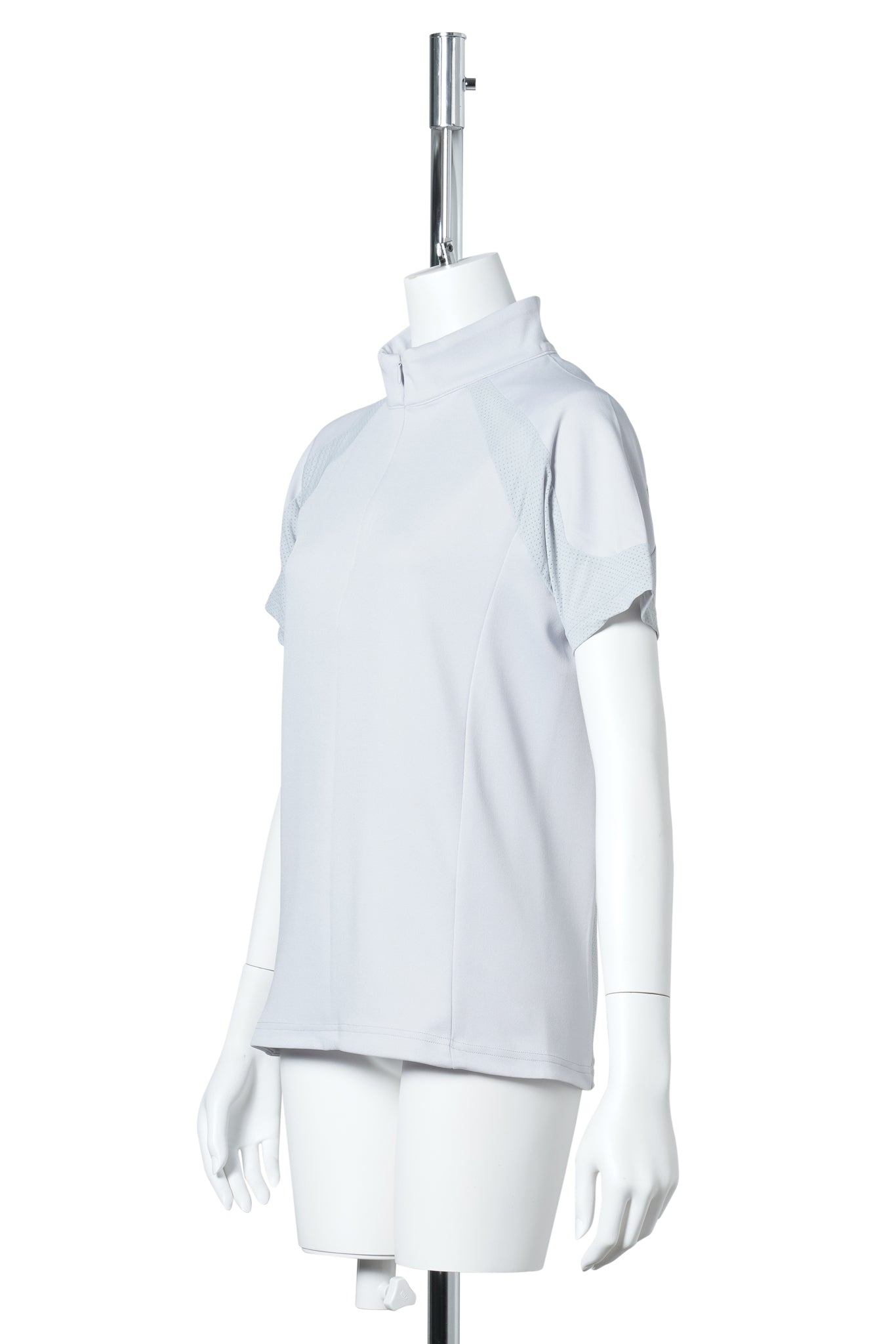 TRAINER HALF ZIP T-SHIRT / LIGHT GREY