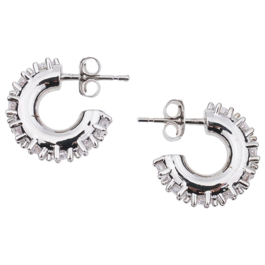 NINA SMALL EARRINGS / PALLADIUM