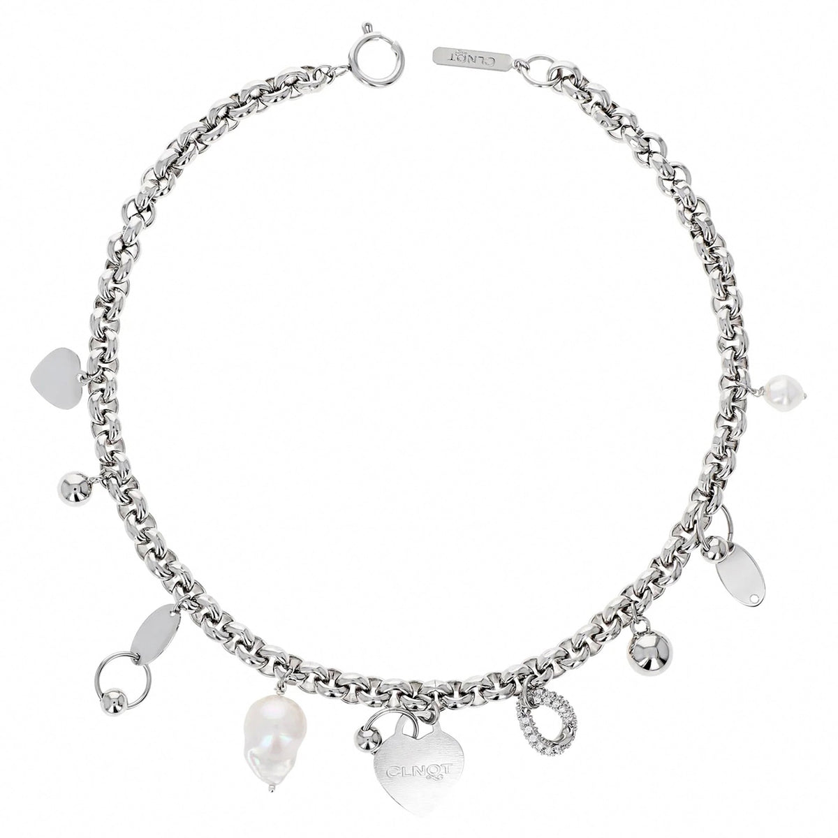 AGYNESS NECKLACE / PALLADIUM