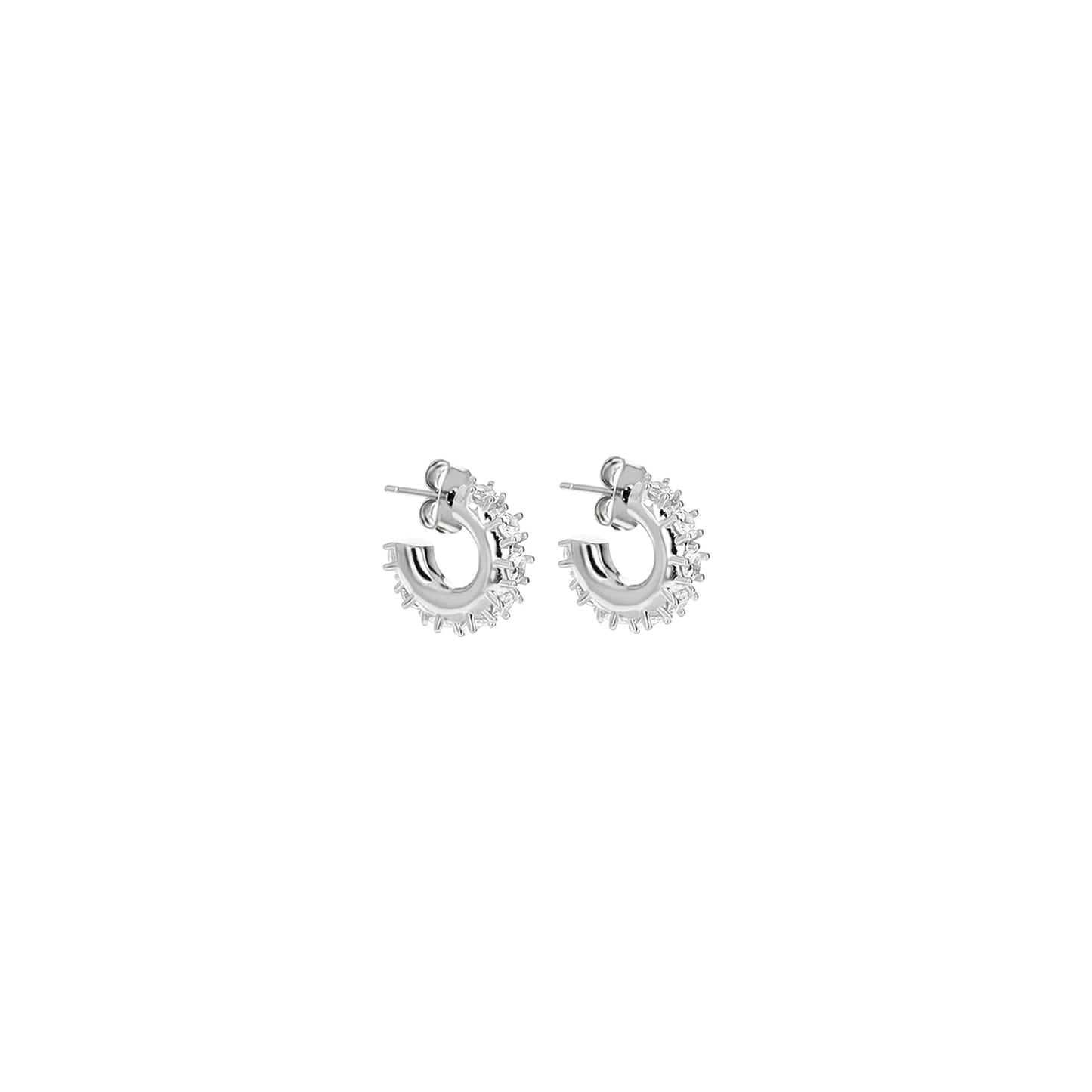NINA SMALL EARRINGS / PALLADIUM