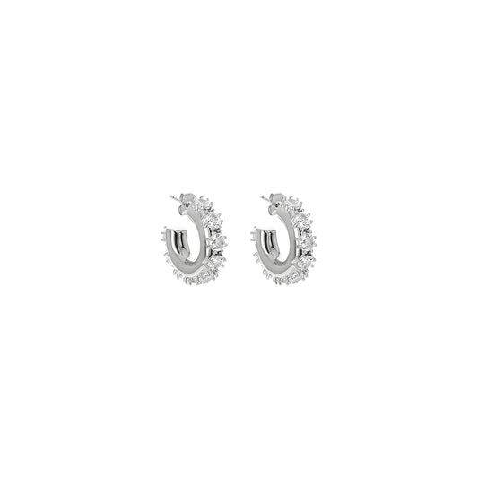 NINA MEDIUM EARRINGS / PALLADIUM