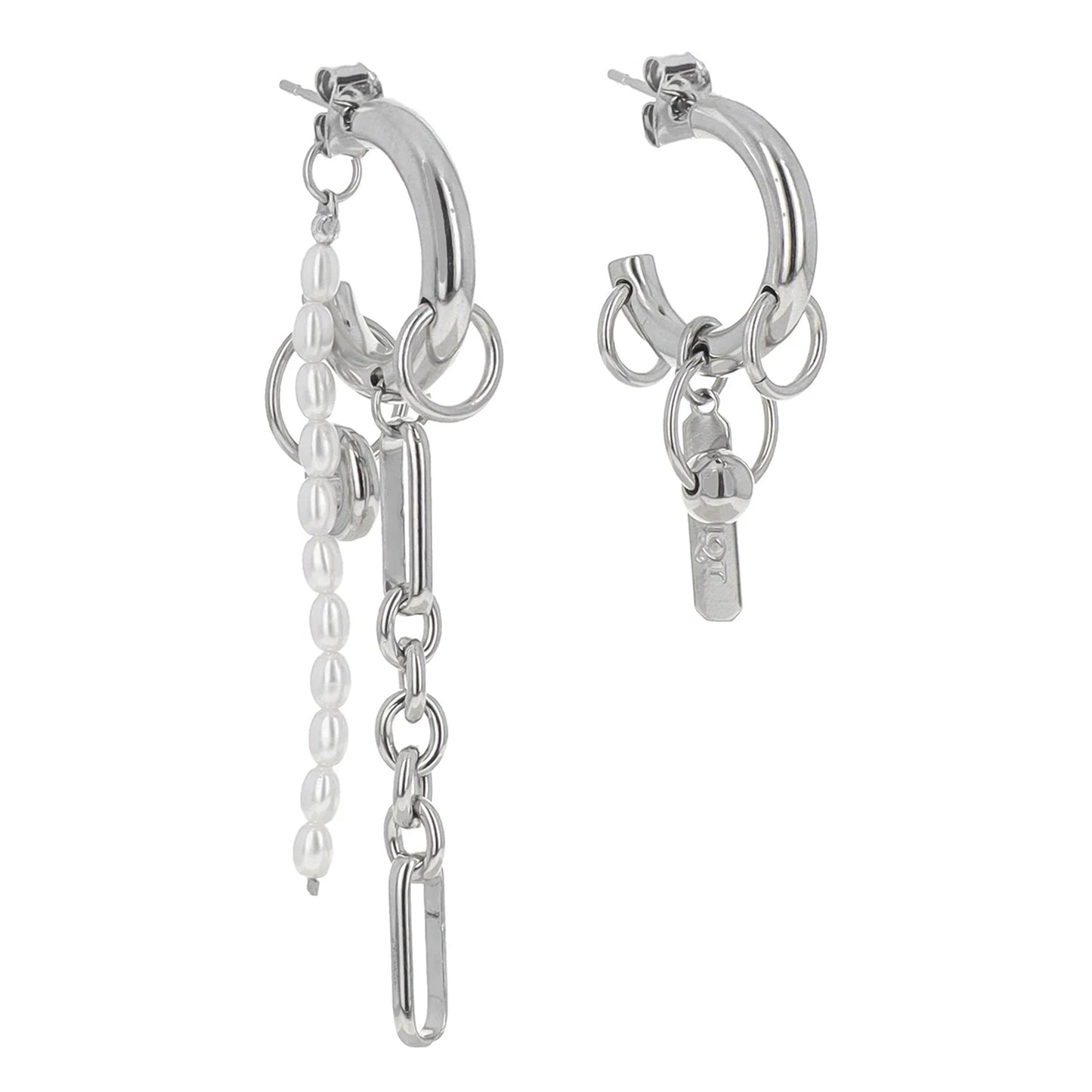 IRIS PEARL EARRINGS / PALLADIUM