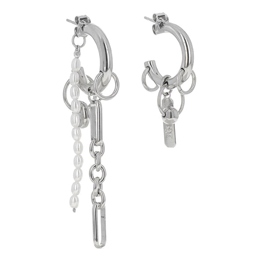 IRIS PEARL EARRINGS / PALLADIUM