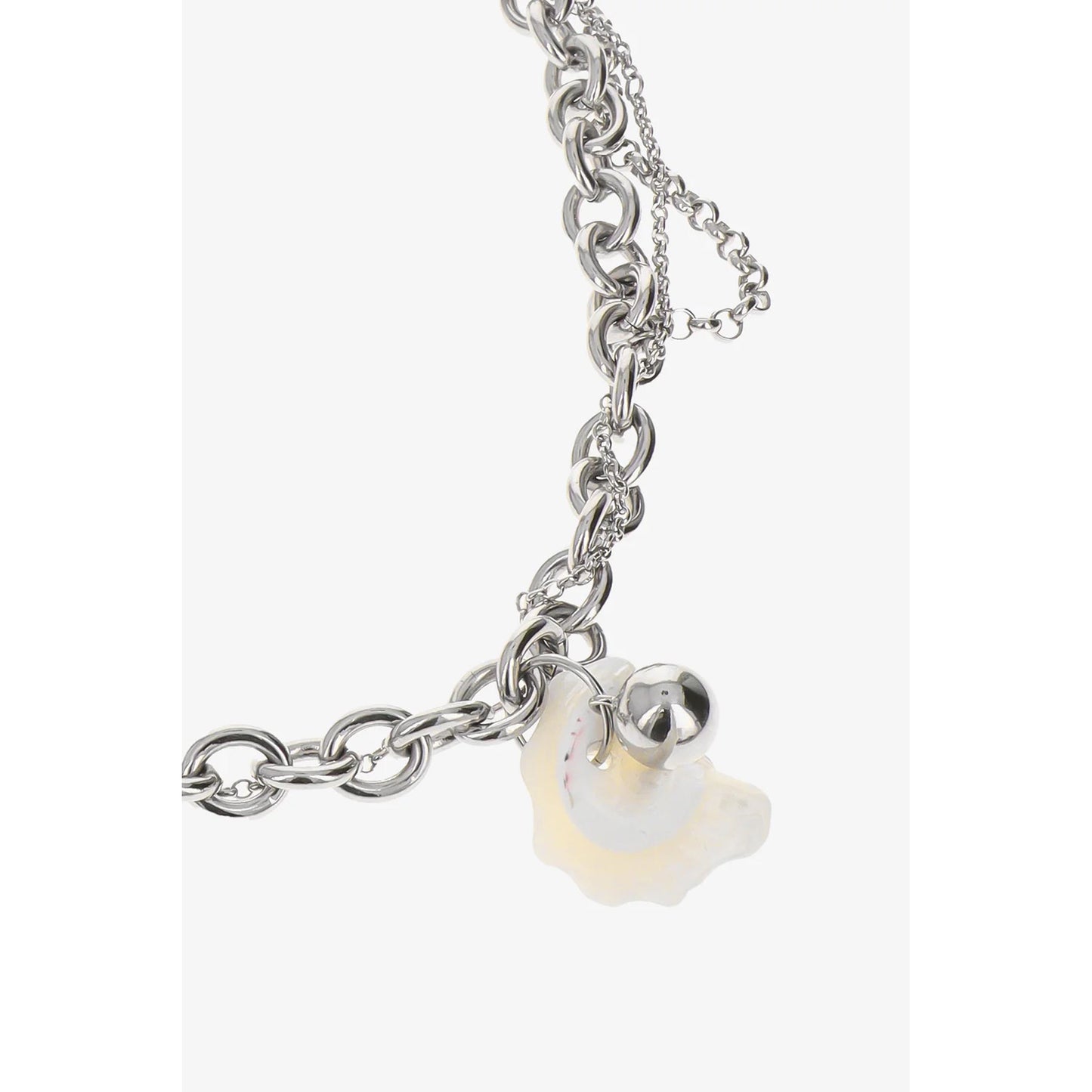 LEWIS SHELL NECKLACE / PALLADIUM