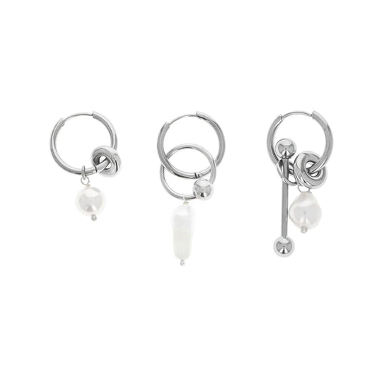PALMER EARRINGS SET / PALLADIUM