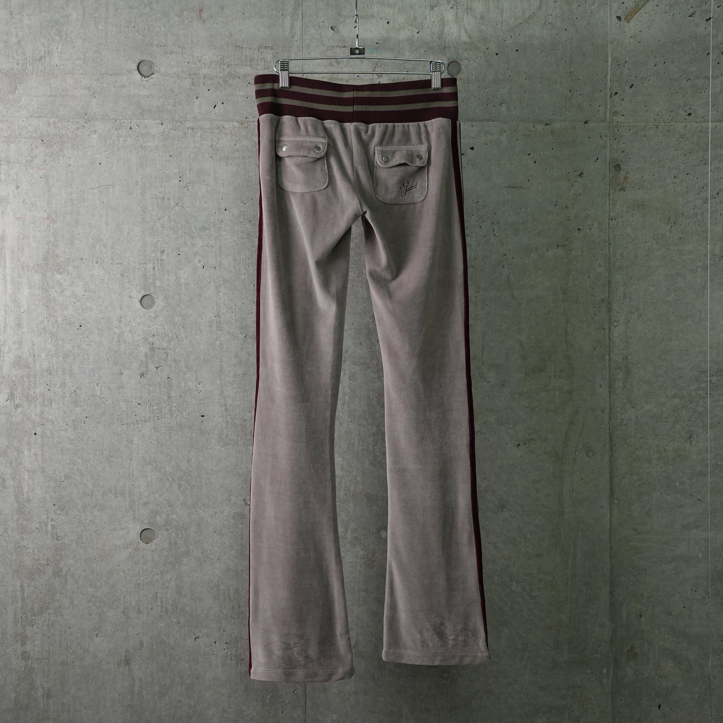 27 VELOUR LOW RISE BOOTCUT TROUSERS / MULTI