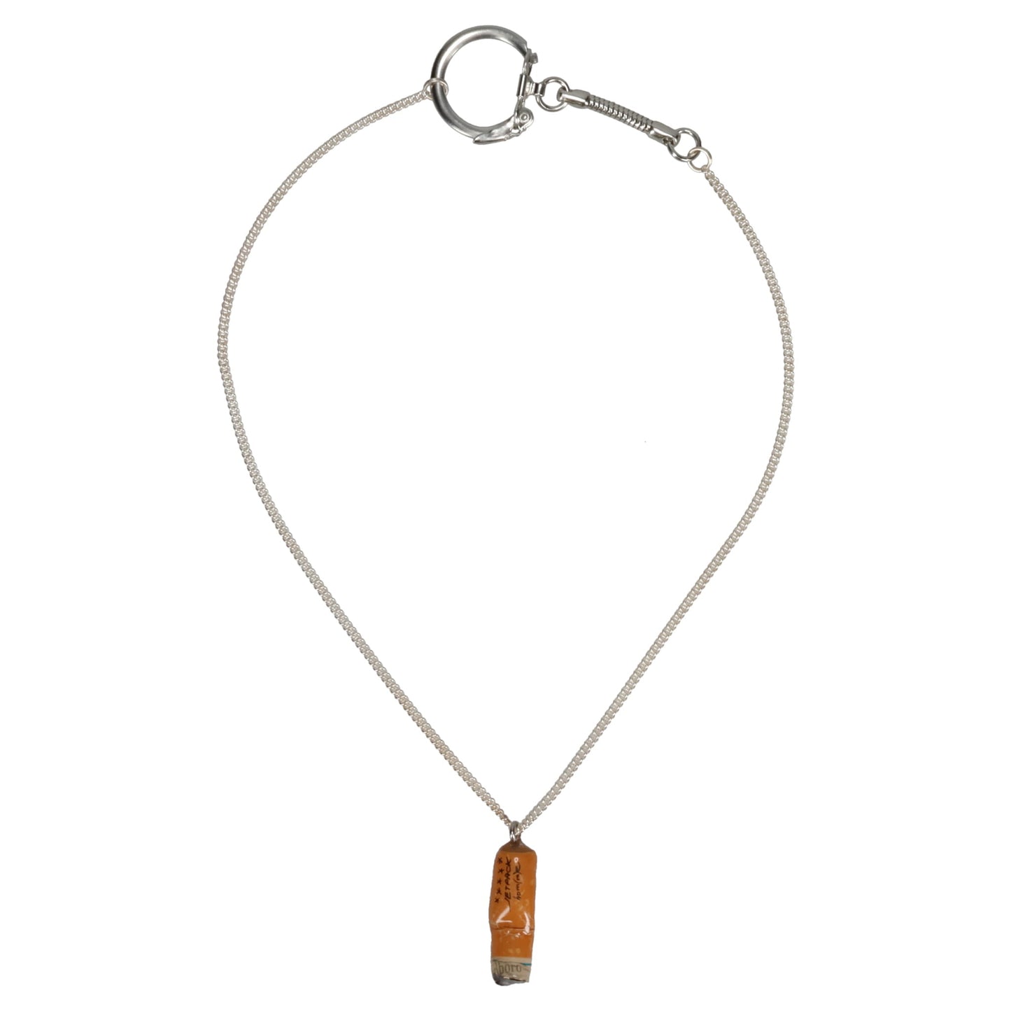 CIGARETTE BUTT NECKLACE / ORANGE