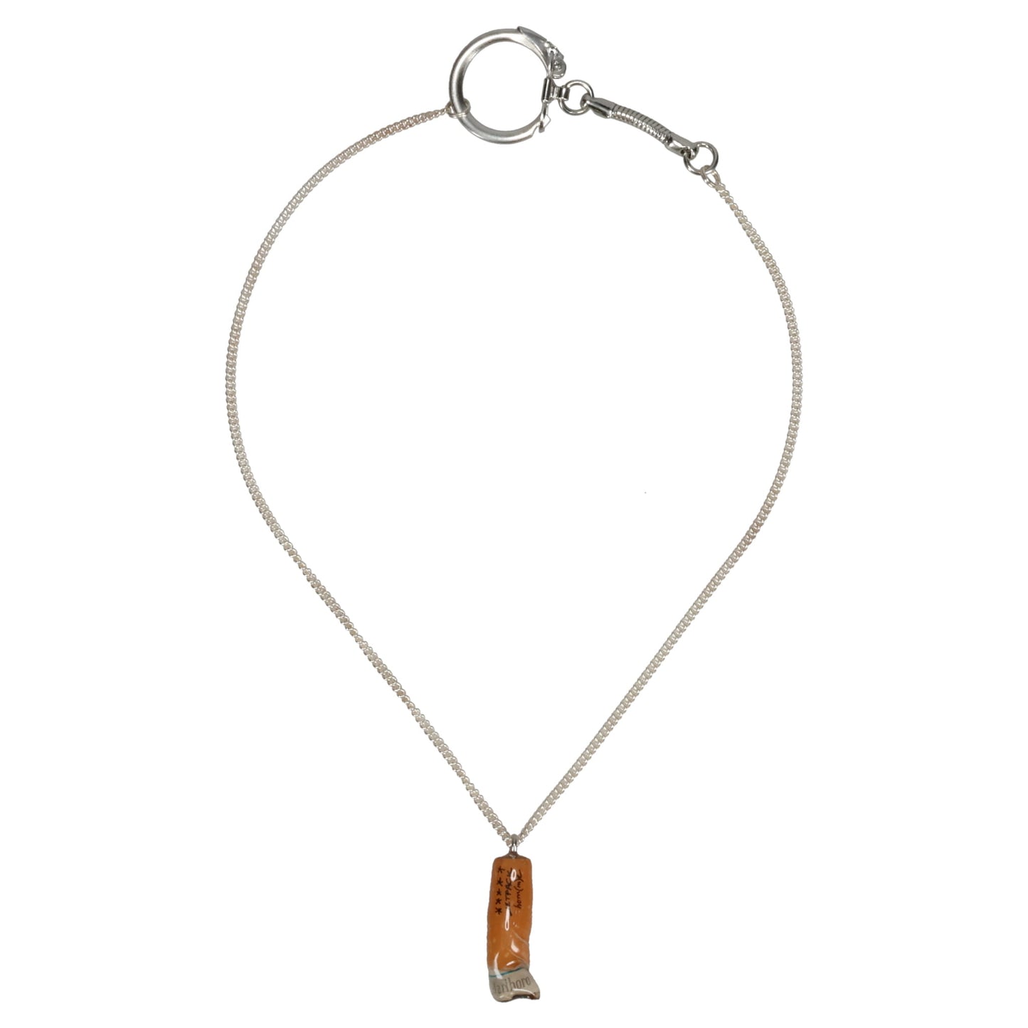 CIGARETTE BUTT NECKLACE / ORANGE