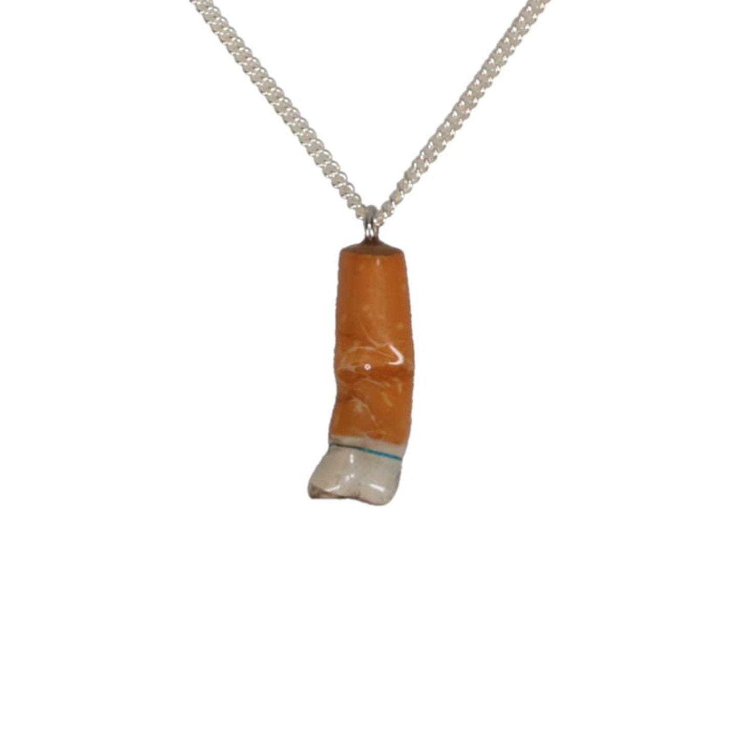 CIGARETTE BUTT NECKLACE / ORANGE