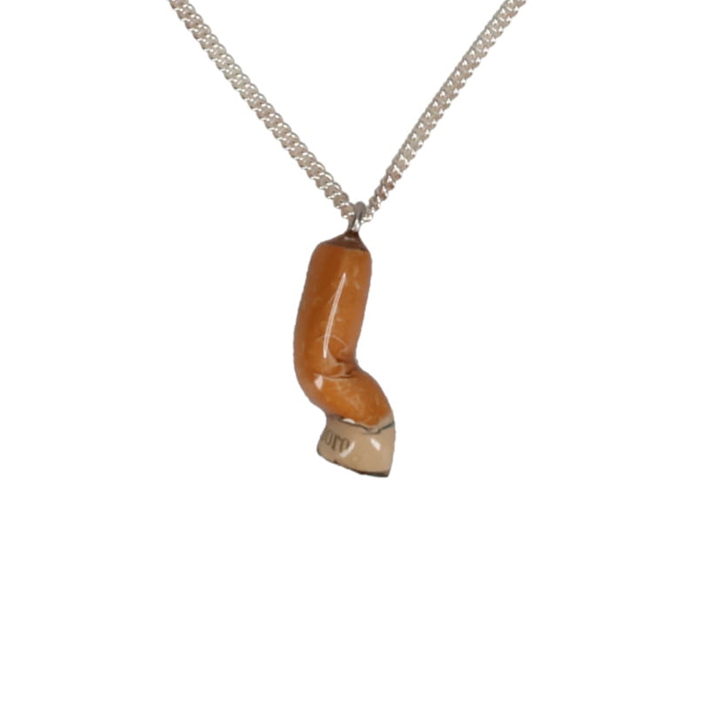 CIGARETTE BUTT NECKLACE / ORANGE