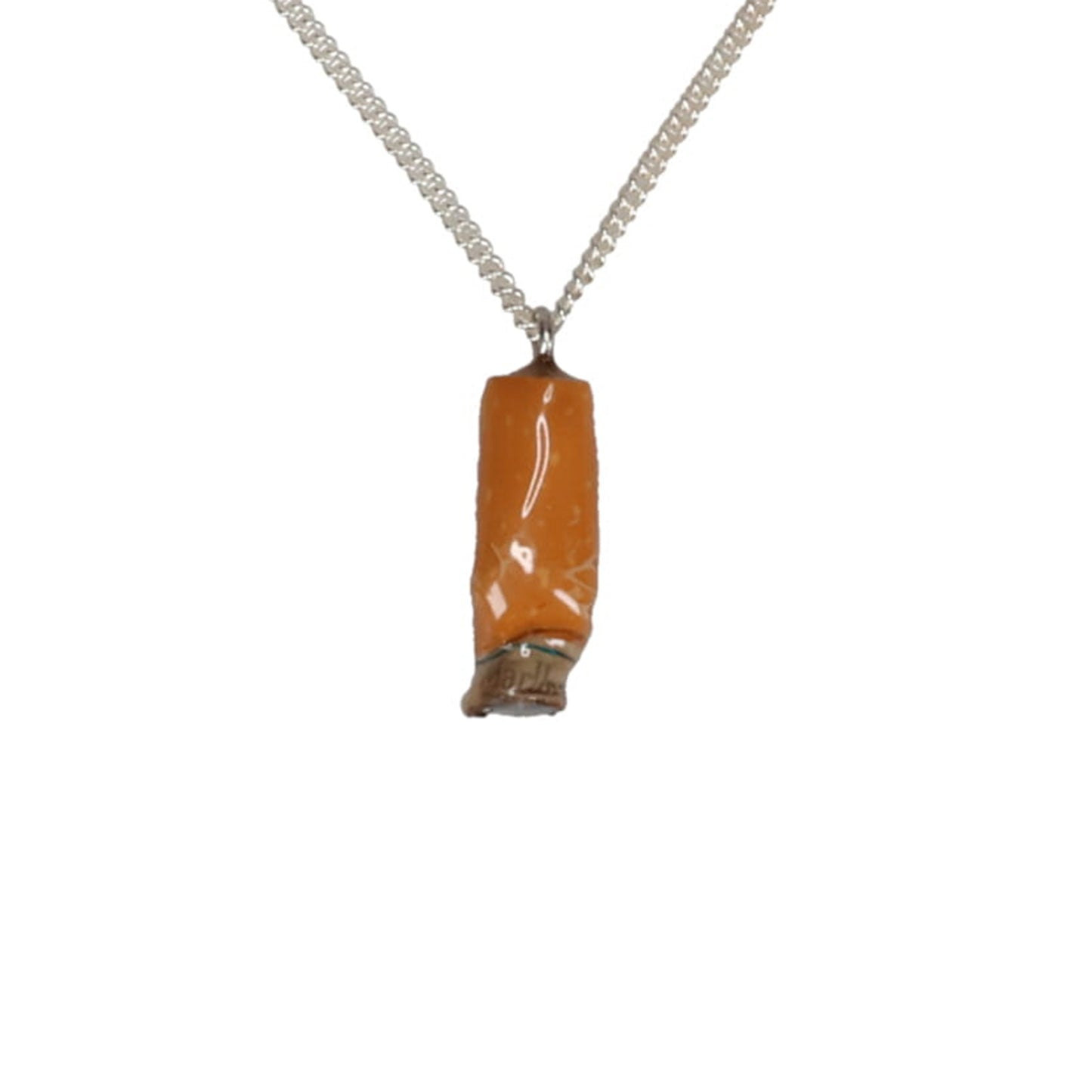 CIGARETTE BUTT NECKLACE / ORANGE