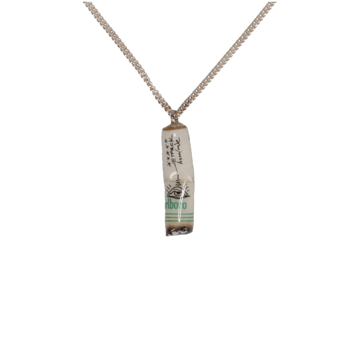 CIGARETTE BUTT NECKLACE / WHITE