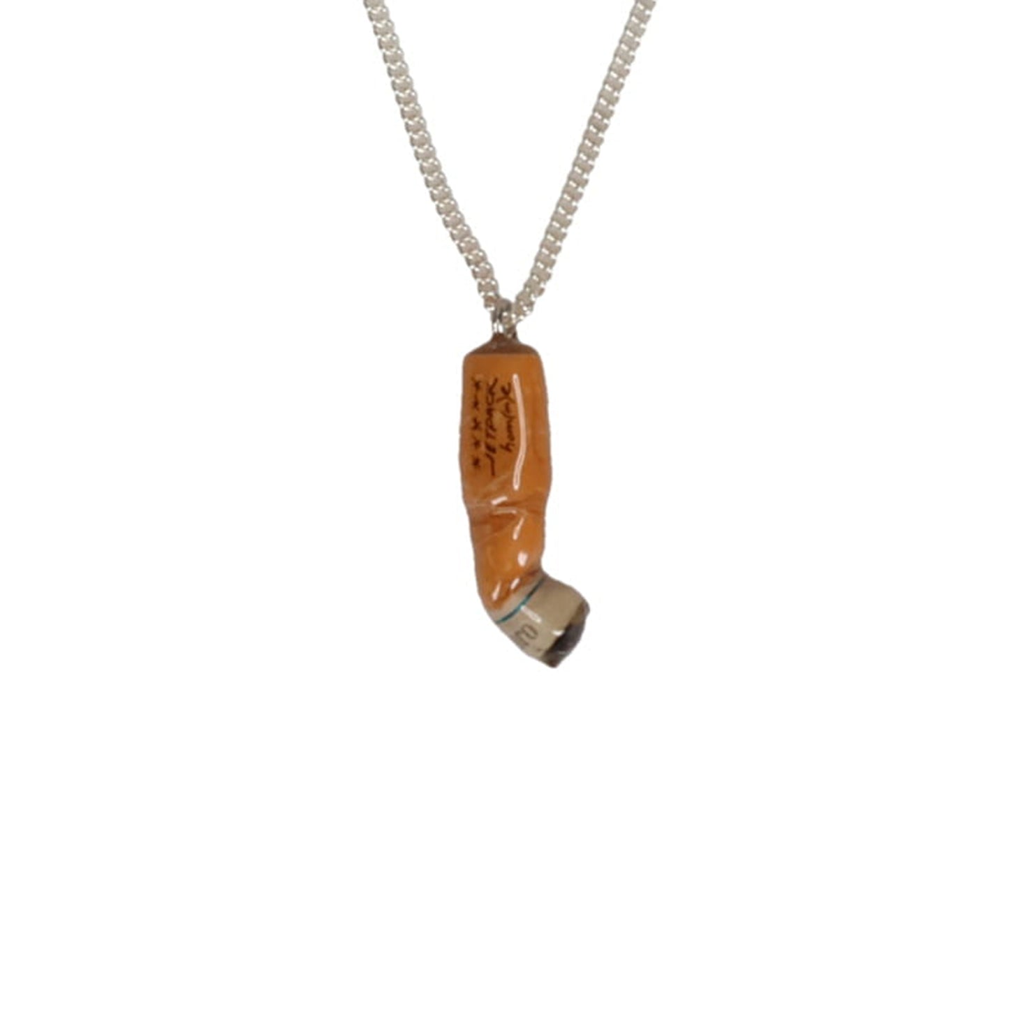 CIGARETTE BUTT NECKLACE / ORANGE