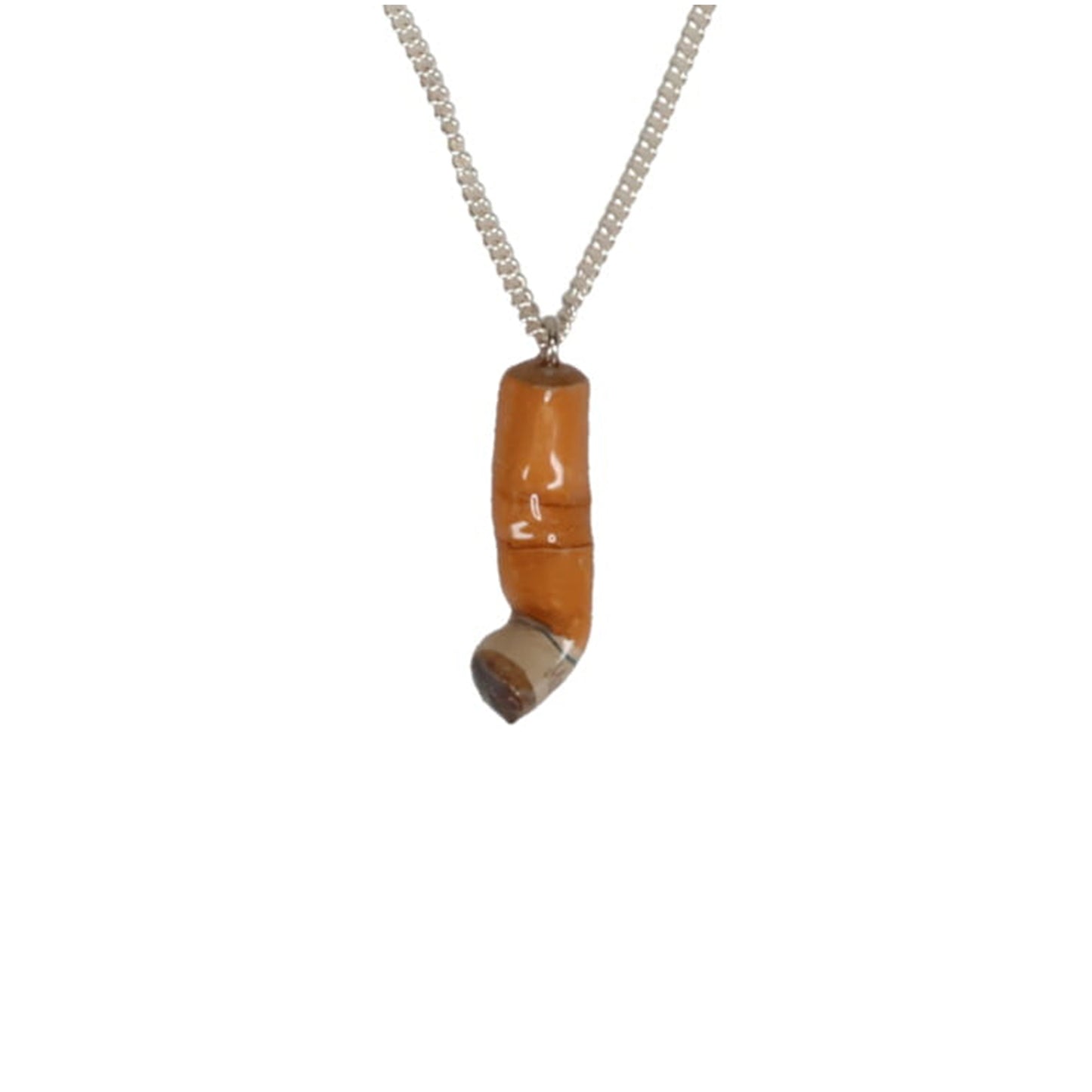 CIGARETTE BUTT NECKLACE / ORANGE