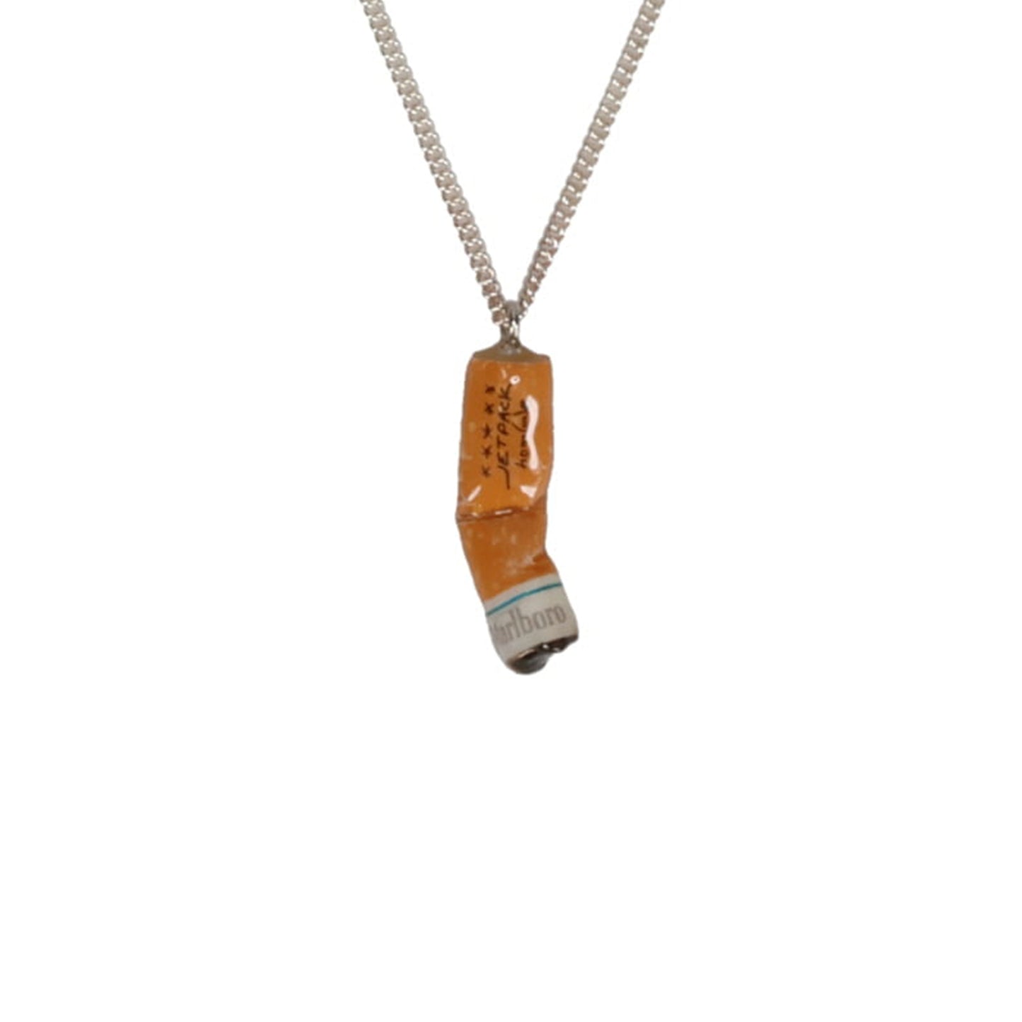 CIGARETTE BUTT NECKLACE / ORANGE