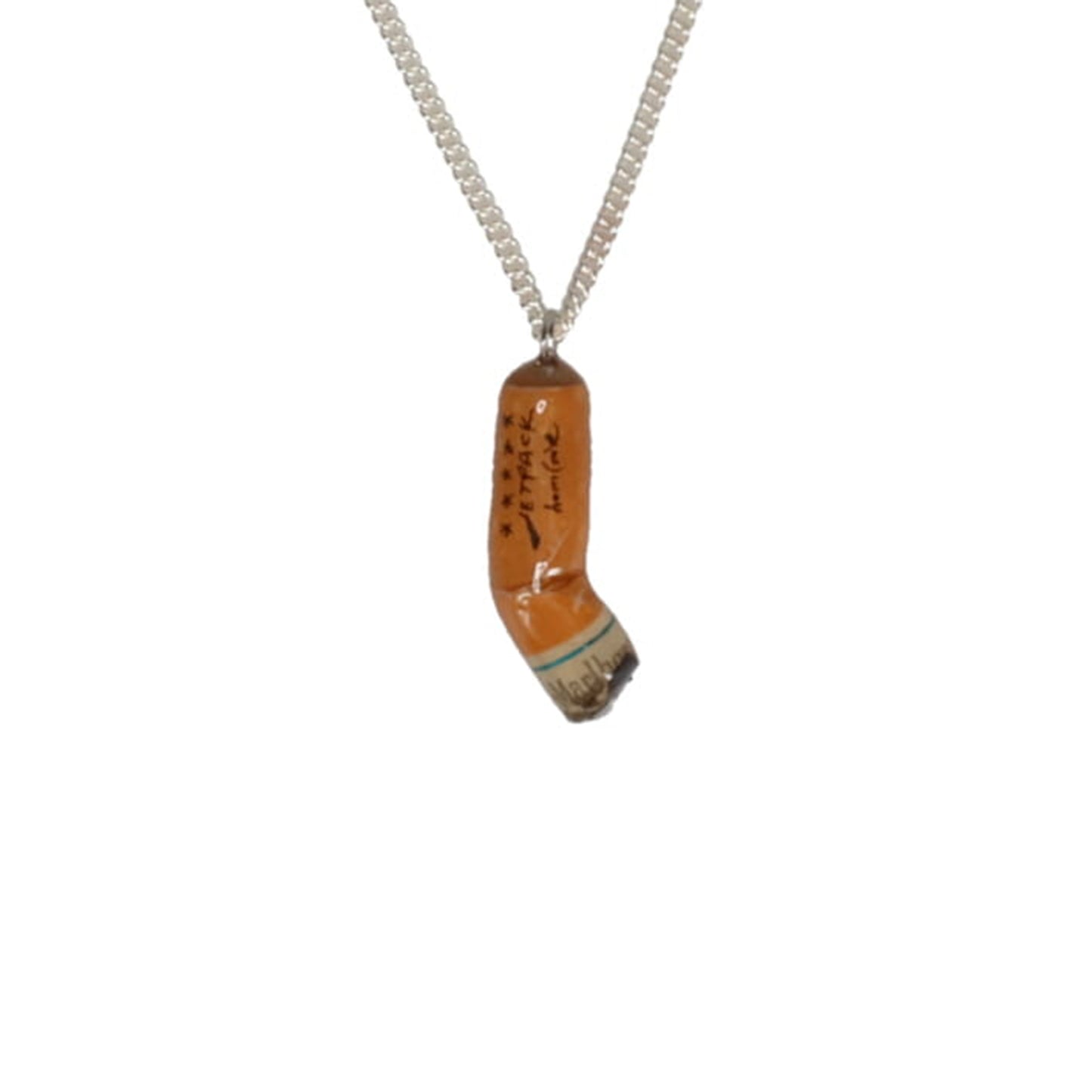 CIGARETTE BUTT NECKLACE / ORANGE