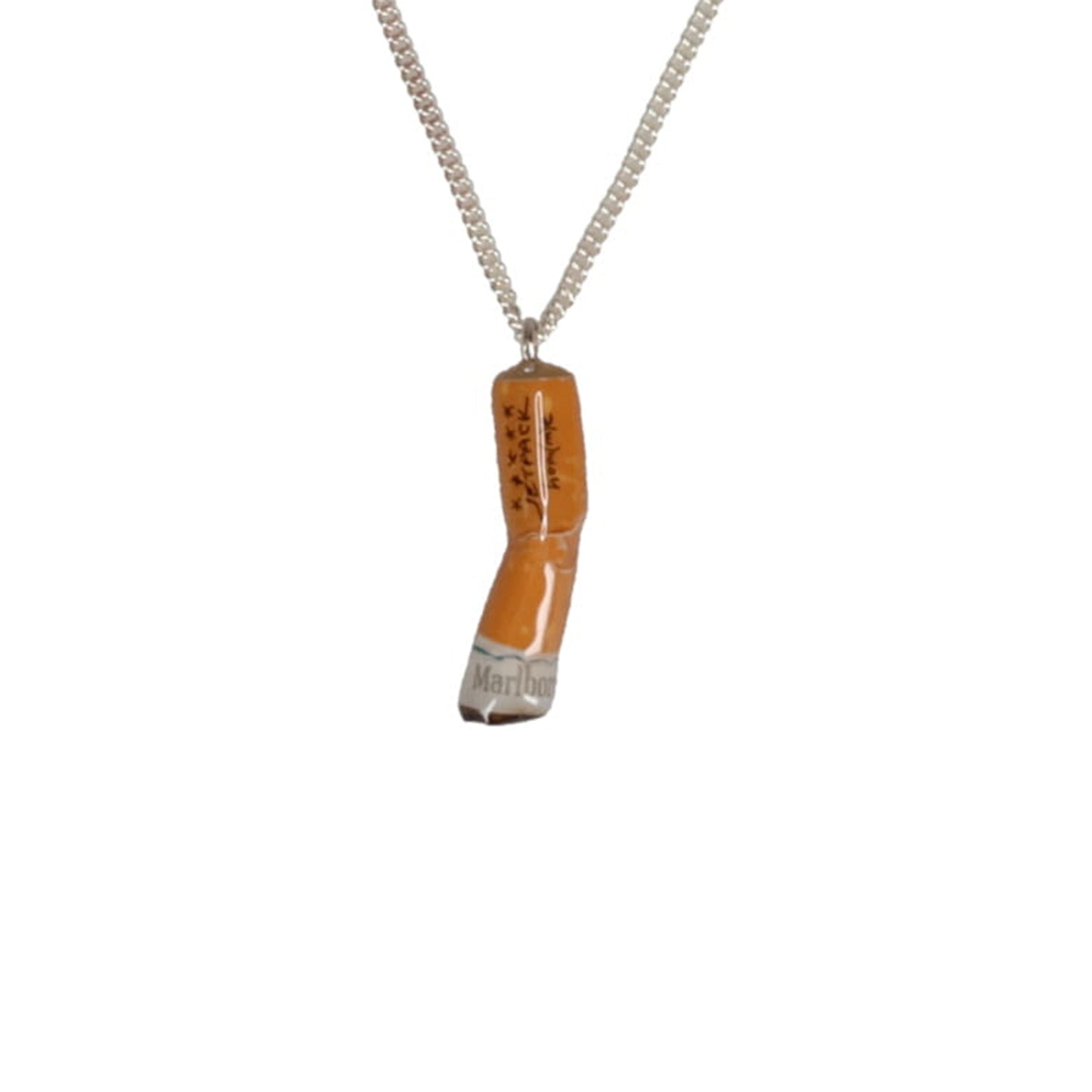 CIGARETTE BUTT NECKLACE / ORANGE