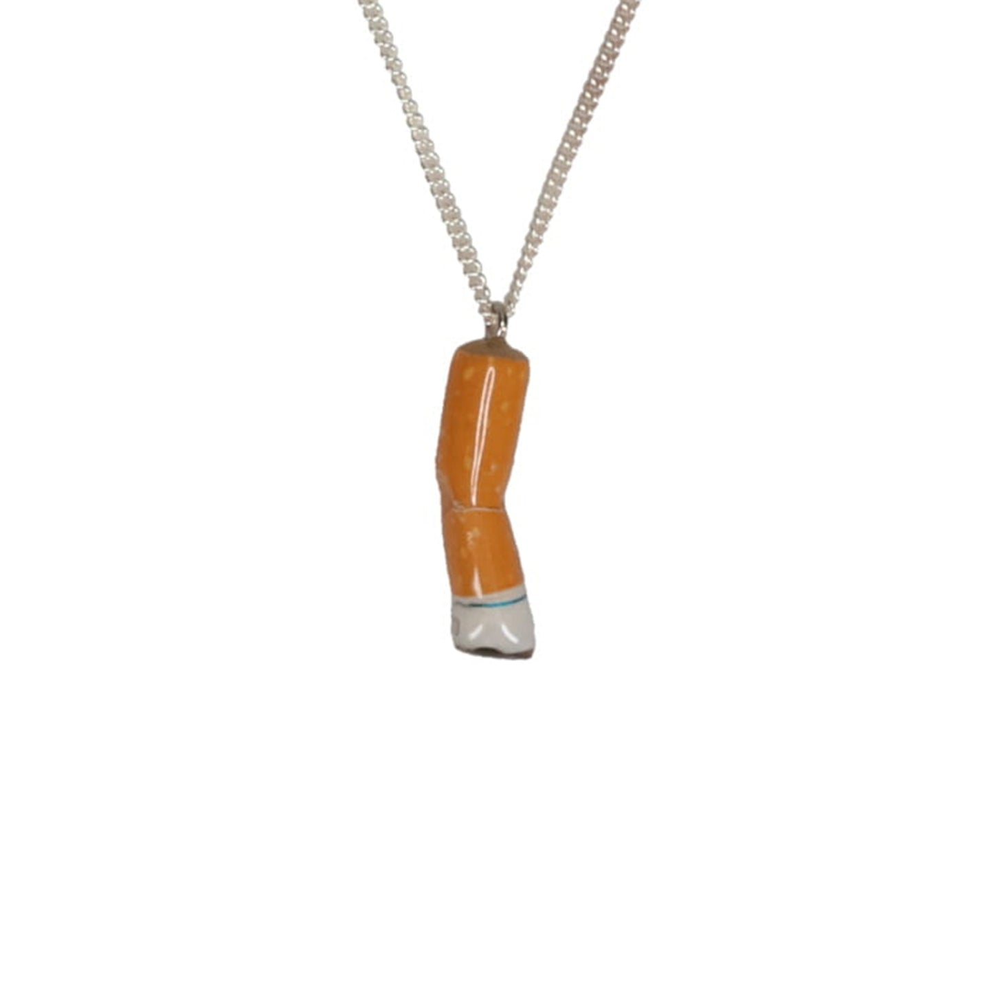 CIGARETTE BUTT NECKLACE / ORANGE