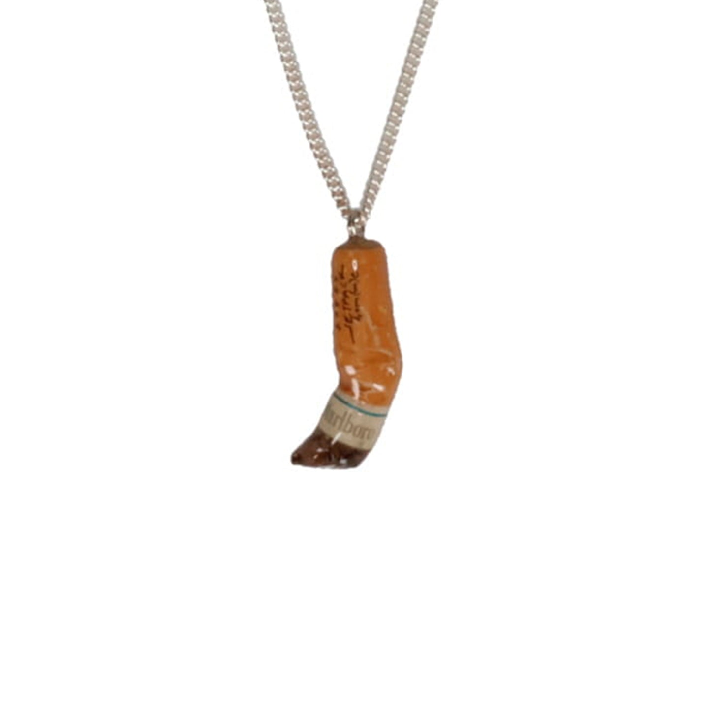 CIGARETTE BUTT NECKLACE / ORANGE