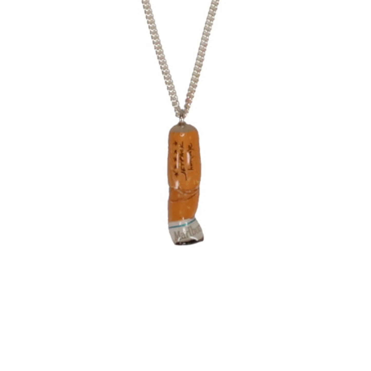 CIGARETTE BUTT NECKLACE / ORANGE