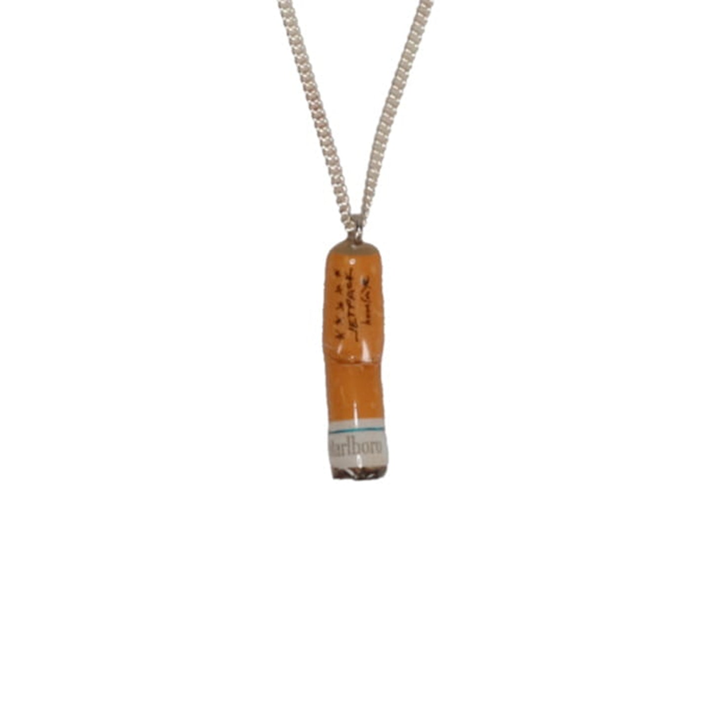 CIGARETTE BUTT NECKLACE / ORANGE