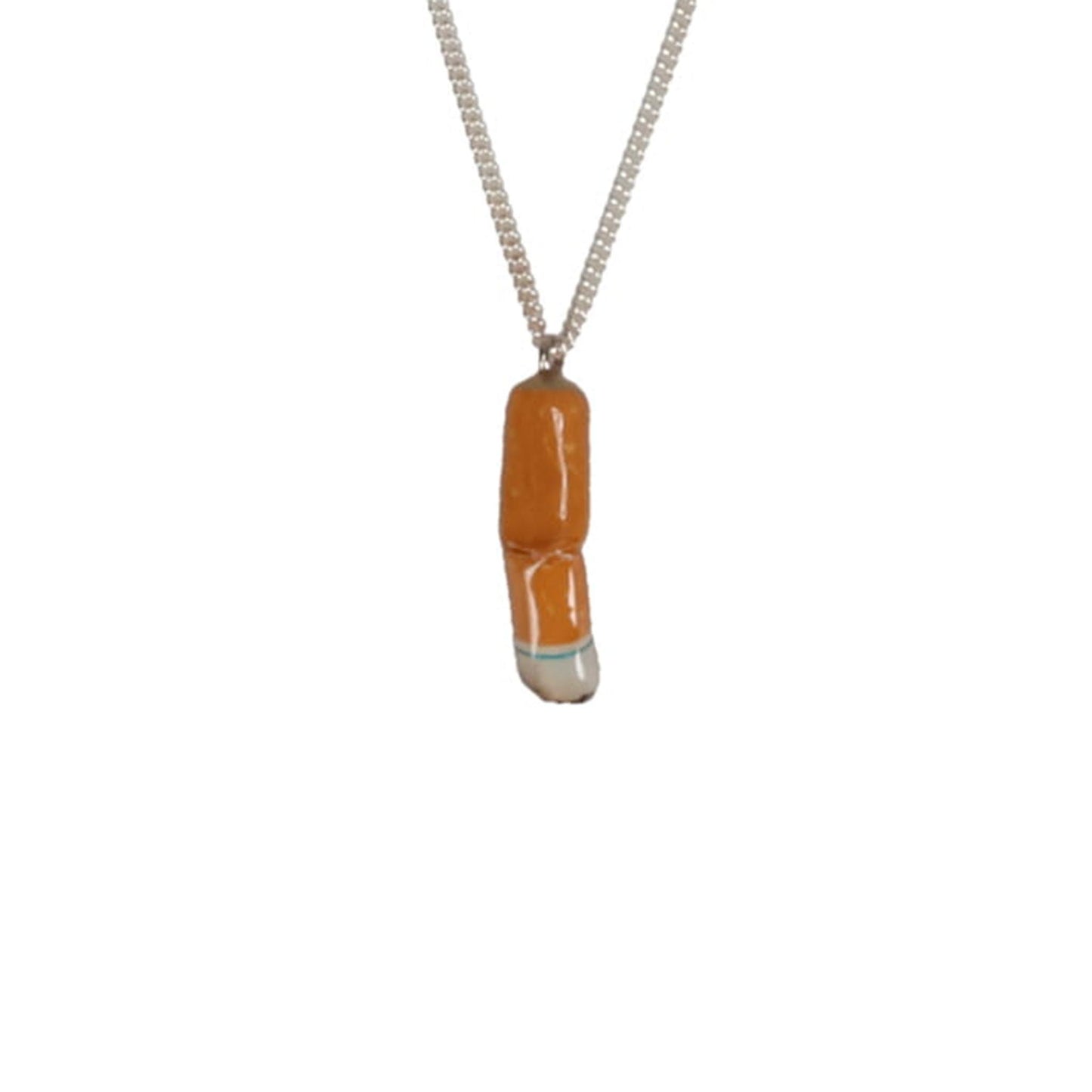 CIGARETTE BUTT NECKLACE / ORANGE