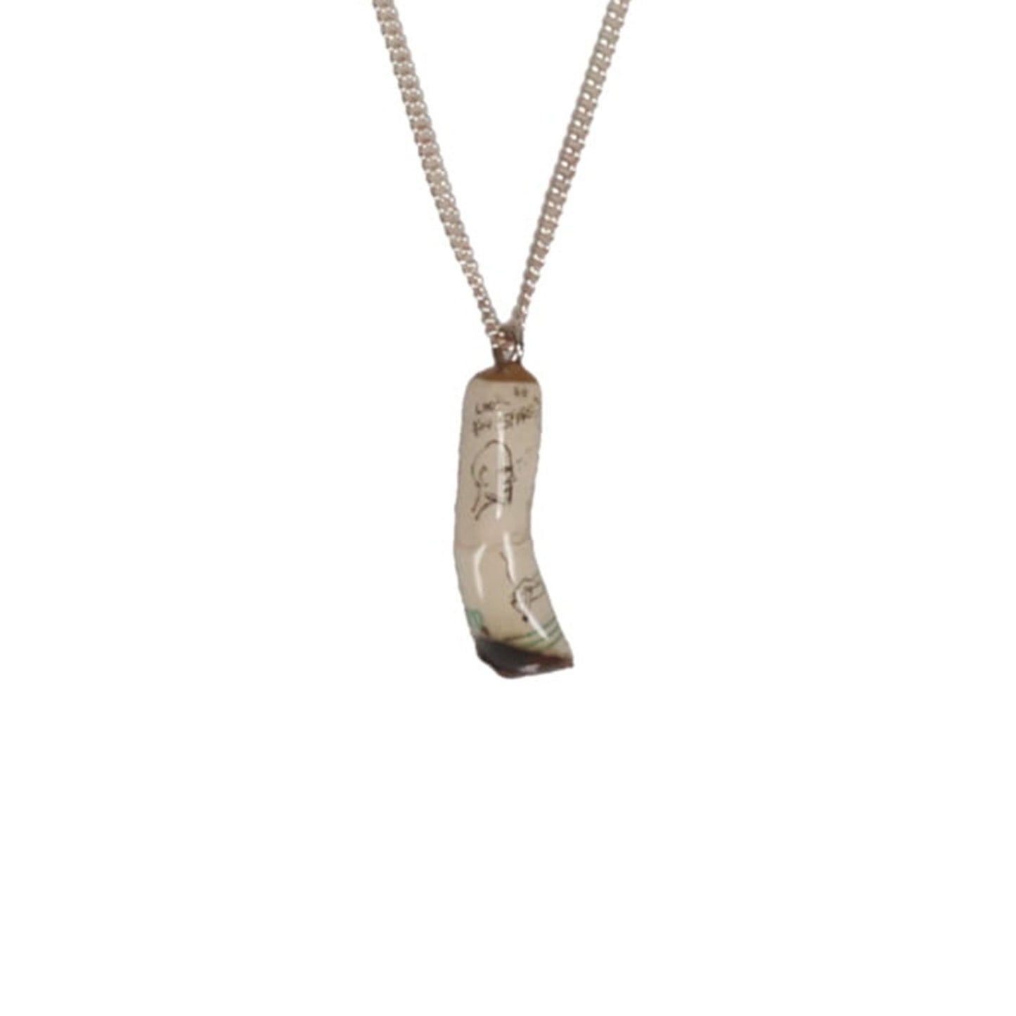 CIGARETTE BUTT NECKLACE / WHITE