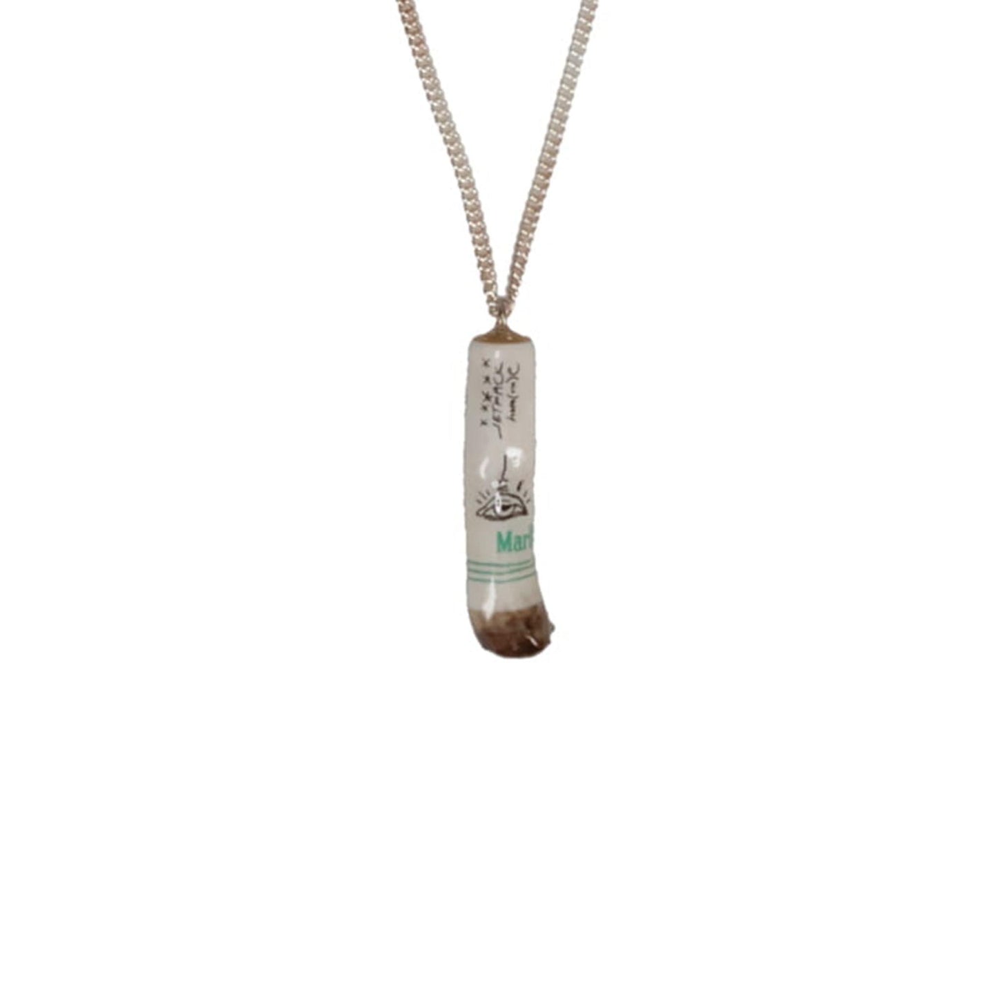 CIGARETTE BUTT NECKLACE / WHITE