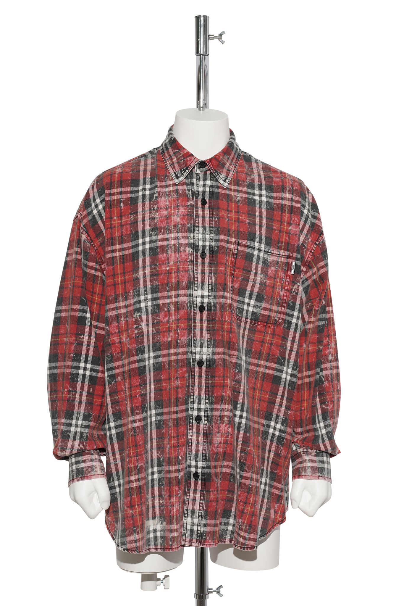 WASHED CHECK MAX FIT SHIRTS / RED