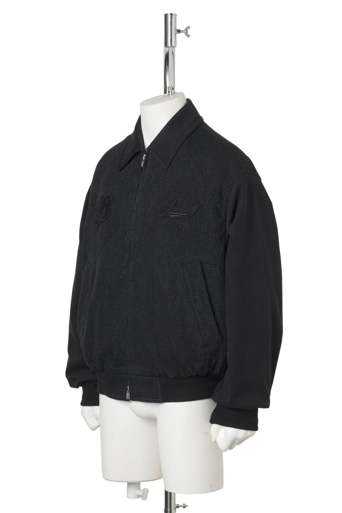 [NOVICE] FANCY DENIM VARSITY JUMPER / BLACK